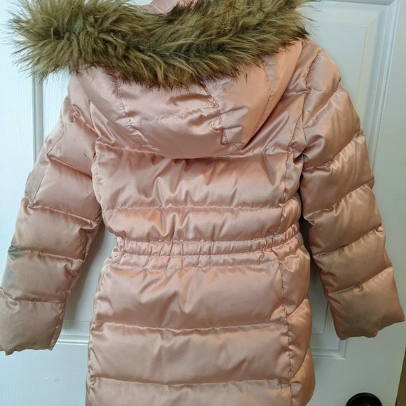 SMALL: 6/7 Gap Down Puffer Jacket pink champagne - Picture 3 of 7